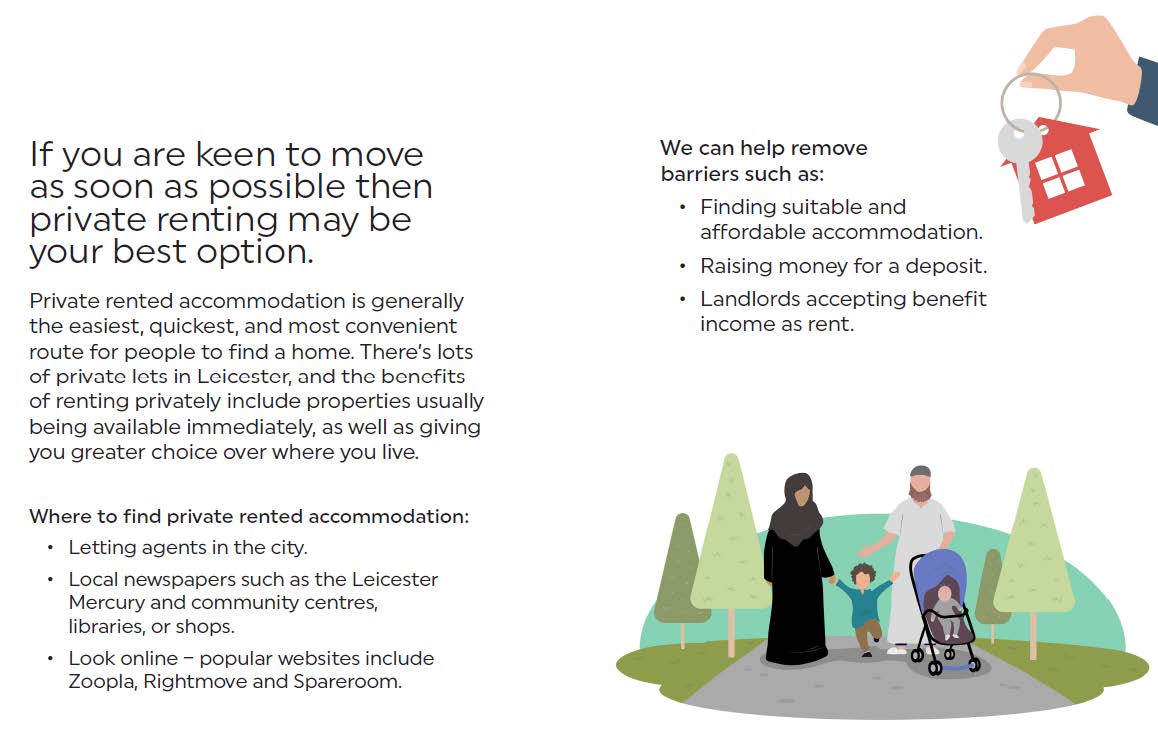 Poster explaining why private renting may be your best option