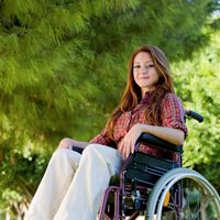 Young lady in a wheelchair