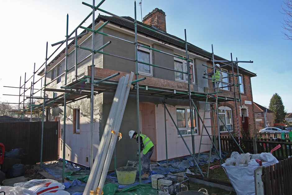 Wall insulations at Leicester home