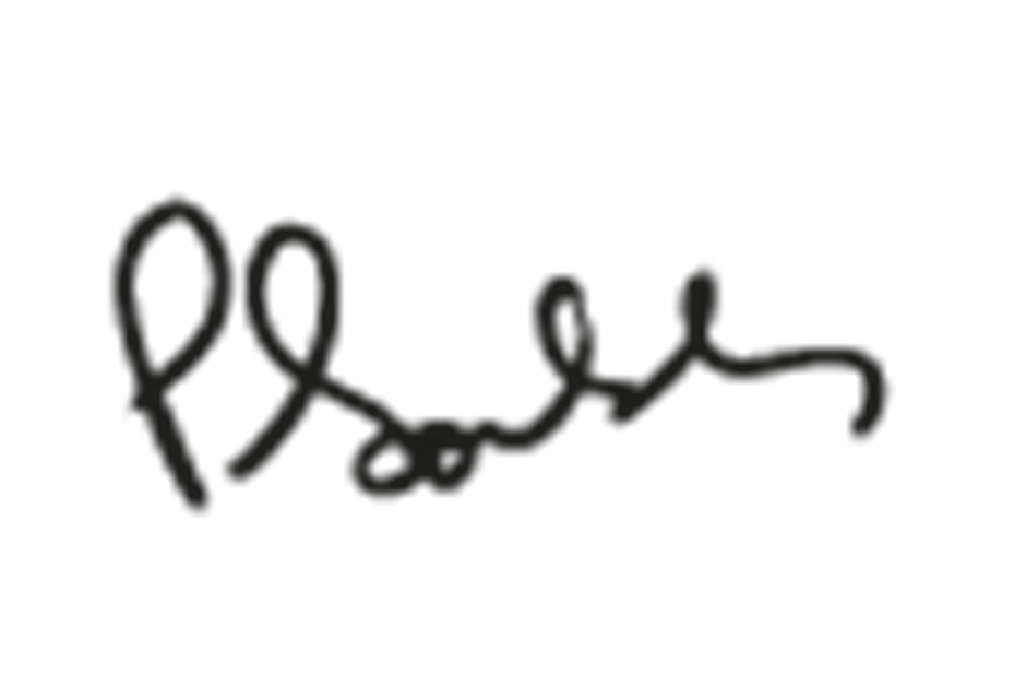 Sir Peter Soulby's signature