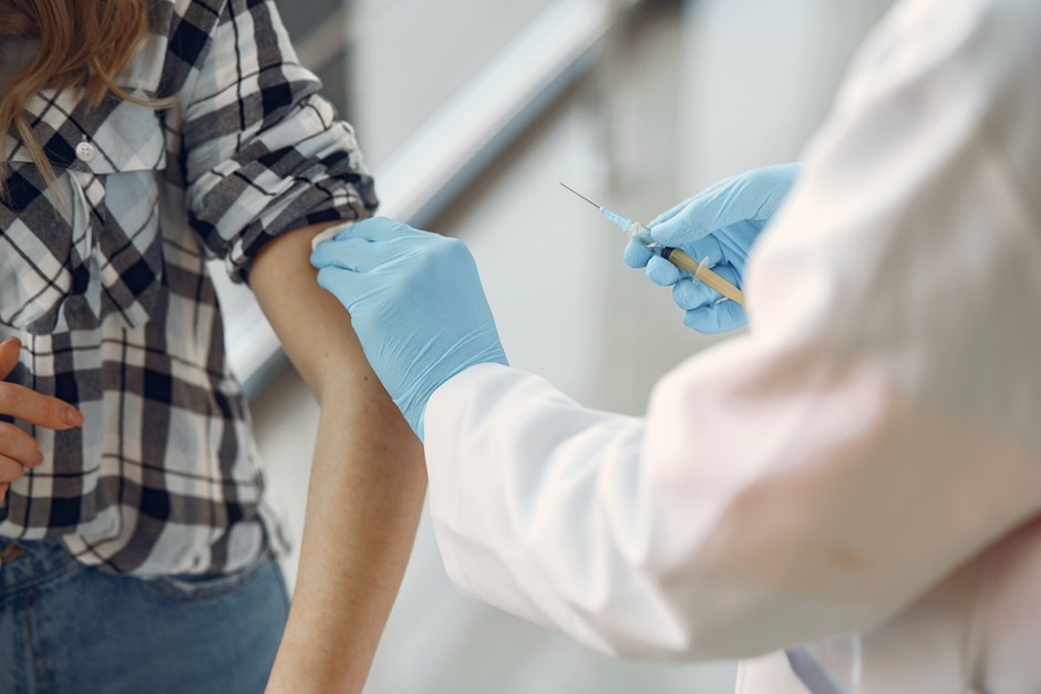 Doctor giving vaccination